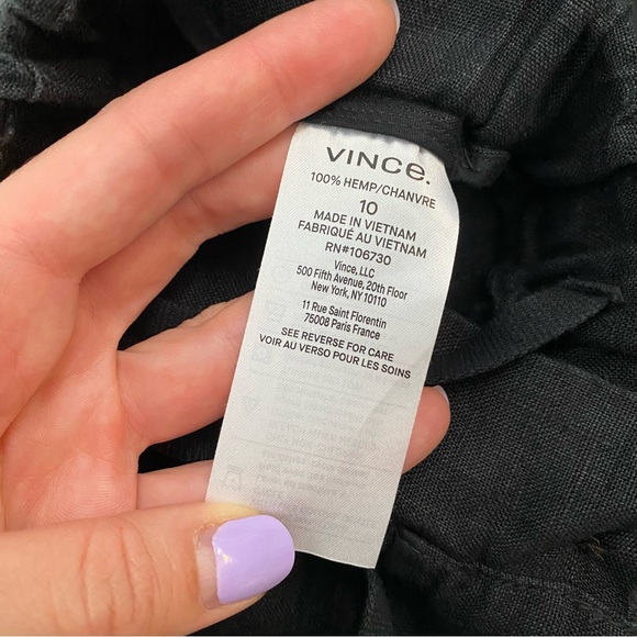 Vince Hemp Pants Black 10 - Picture 8 of 11
